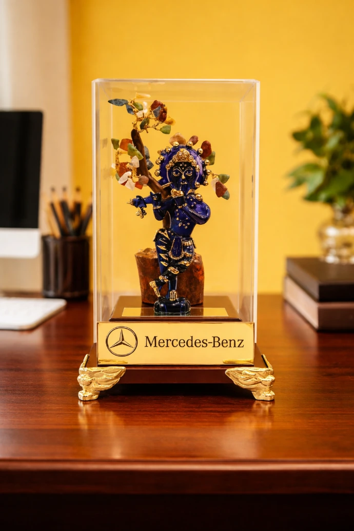 lord krishna handmade crystal idol