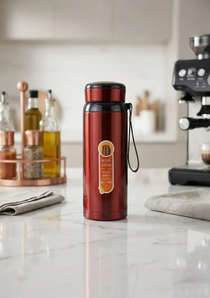 Gemini said Metallic Red Insulated Stainless Steel Thermos Flask (750ml)