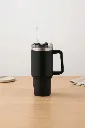 40oz Insulated Stainless Steel Tumbler with Handle and Straw