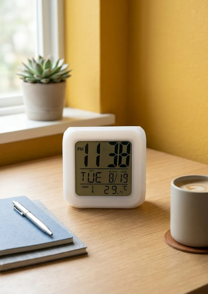 7-Color Changing Digital LED Alarm Clock with Temperature Display 🌈⏰