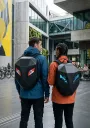 Futuristic LED Knight Backpack – Programmable Smart Hard Shell Bag 🎒✨