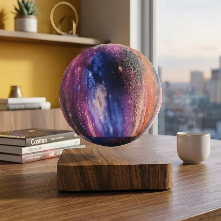Levitating Galaxy Moon Lamp – Floating 3D Cosmic Orb ✨🪐